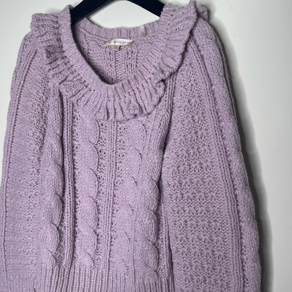 LoveShackFancy Christina Sweater in Thistle XS - Picture 6 of 7